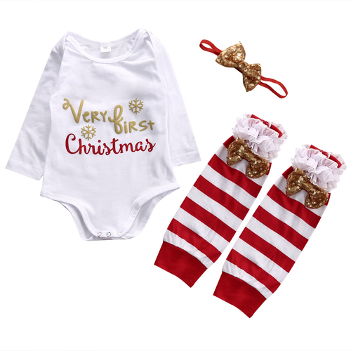 Newborn Infant Baby Kids Girl Romper+Leg