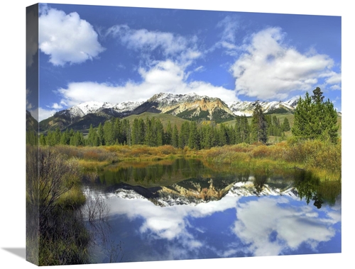 Global Gallery GCS-396223-22-142 22 in. Easely Peak Reflected in Big W