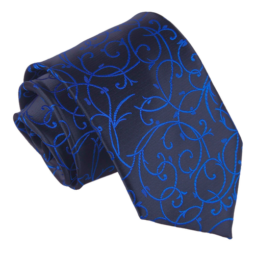 Swirl Classic Tie - Black & Blue