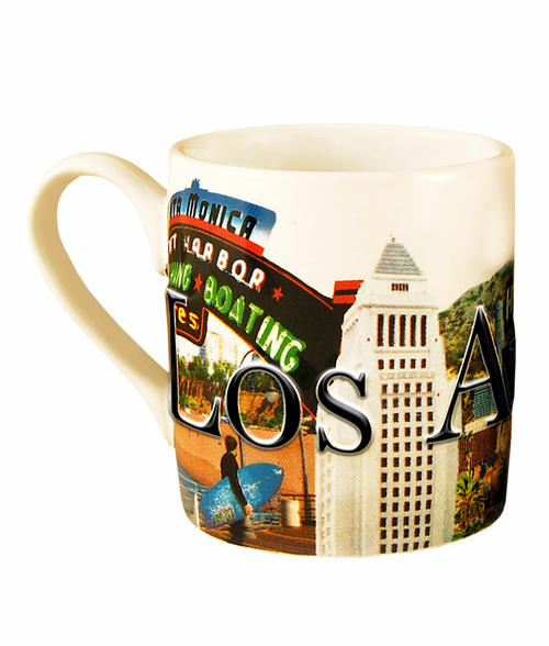 Americaware MMLAC03 Los Angeles Full Color Relief Mini Mug