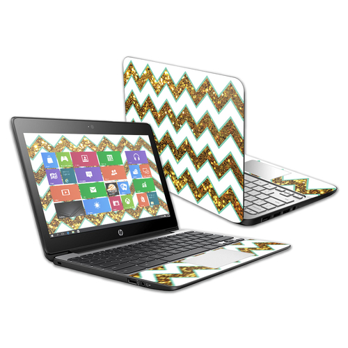 MightySkins HPCHG511-Glitzy Chevron 11.6 in. Skin Decal Wrap for HP Ch