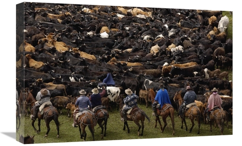 Global Gallery GCS-453132-1624-142 16 x 24 in. Cattle Herded by Chagra