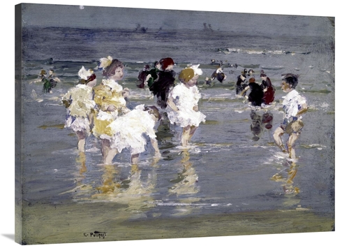 Global Gallery GCS-279463-40-142 40 in. Children on the Beach Art Prin