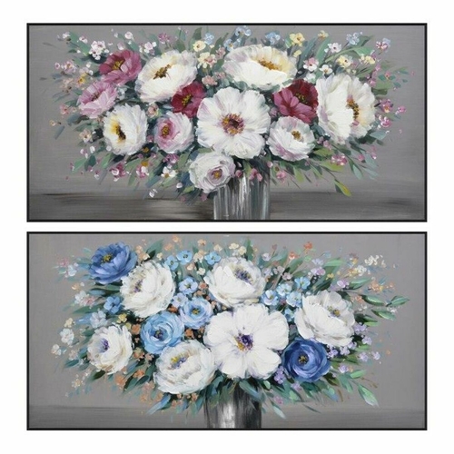 Painting DKD Home Decor Vase Traditional 122 x 4,5 x 62 cm (2 Units)