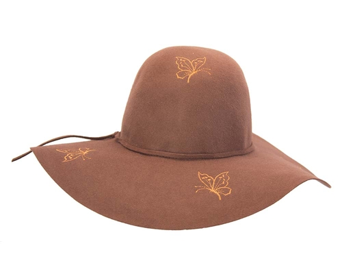 Exclusive wide brim rabbit fur hat Made in Europe