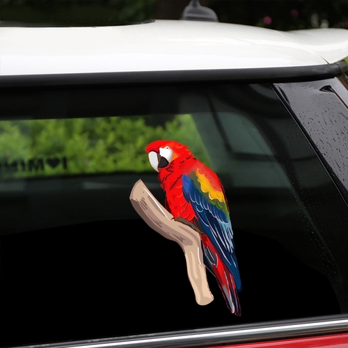 Removable & Reusable Stickers Colorful Parrot