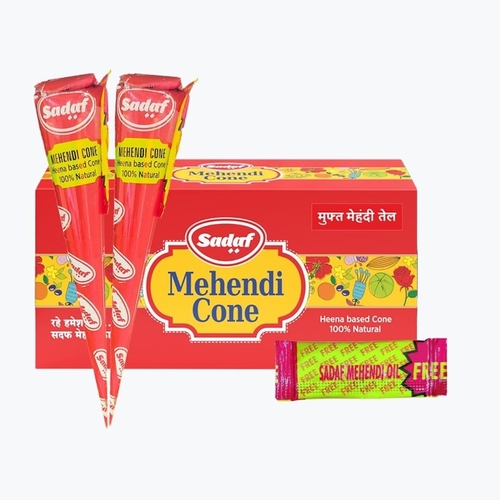 Natural Mehendi Cone - Pack of 14 Cones with Mehendi Aftercare oil