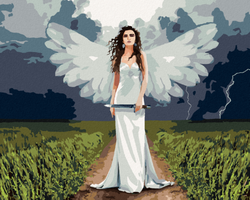 Paint by Numbers - ANGEL WOMAN AND STORM