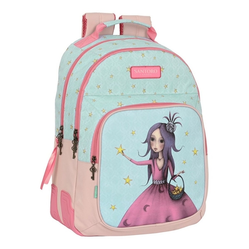 School Bag Santoro Estella Green Pink 32 x 42 x 15 cm