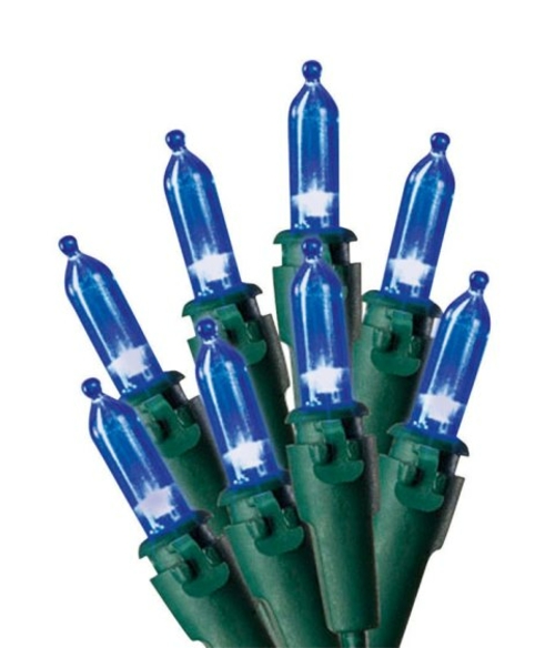 Celebrations 40844-71 100 Blue LED Traditional Mini Light Set