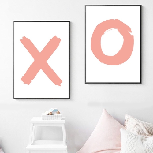 XO Right and Wrong Wall Art Canvas