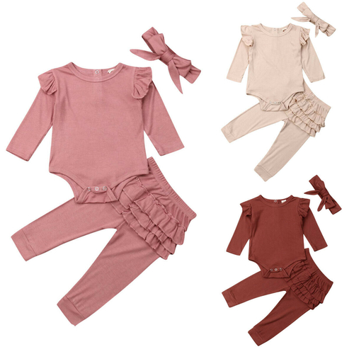 0 24M Newborn Baby Girl Boys Autumn Outfits