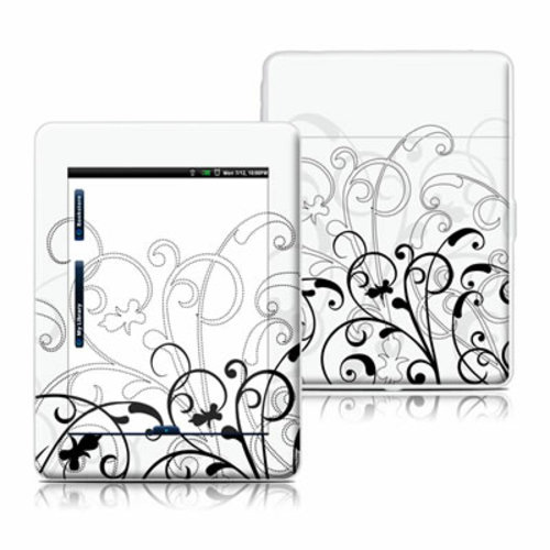 DecalGirl PN7C-WB-FLEUR Pandigital 7in Color ereader Skin - W&B Fleur