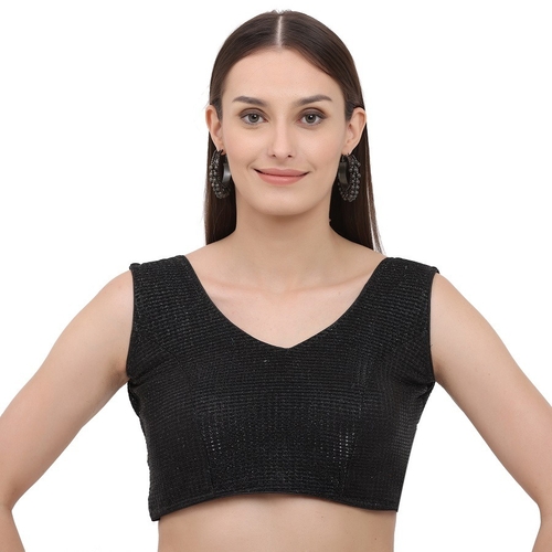 Solid Crop Top For Women And Girls Black