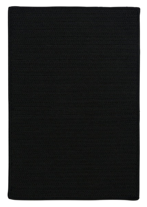 Colonial Mills Rug H031R072X072S Simply Home Solid - Black 6 ft. squar