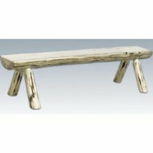 Montana Woodworks MWHLB4 4' Half Log Outdoor Bench
