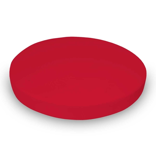 SheetWorld Fitted Round Crib Sheet - 100% Cotton Jersey - Solid Red,