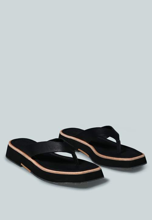 Blunt Flat Thong Sandal