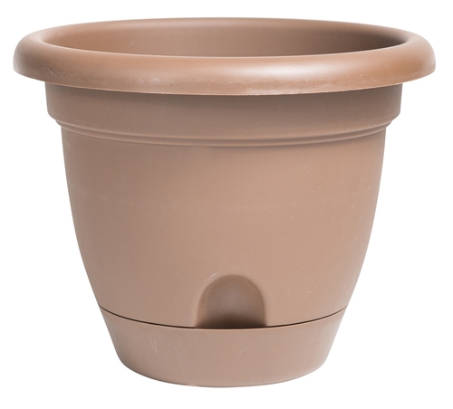 Bloem LP0645 6 in. Lucca Self Watering Planter, Chocolate