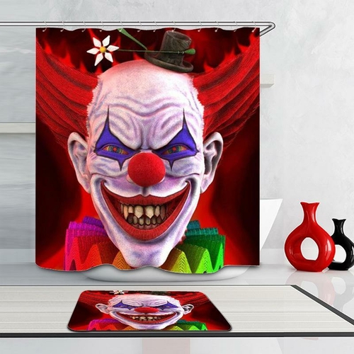 Scary Clown Shower Curtain