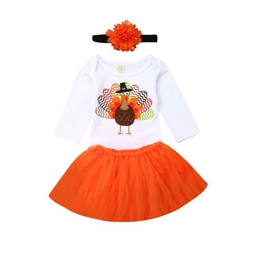 Halloween 3PCS Newborn Baby Girl Clothes Sets