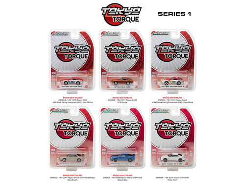Tokyo Torque Series  / Release 1, 6pc Set 1/64 Diecast Model Cars by