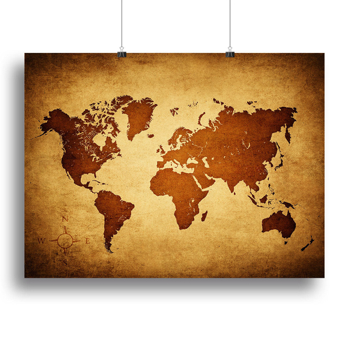 old map of the world Canvas Print or Poster