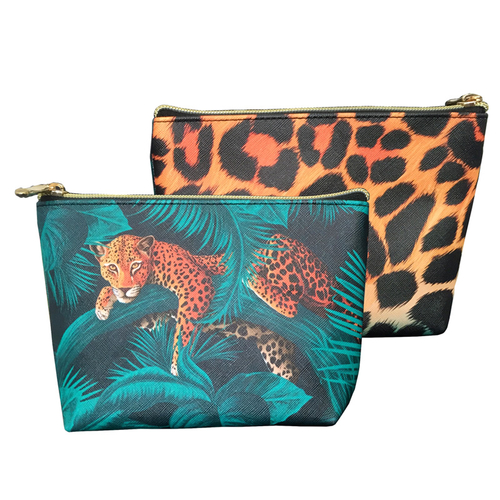 Spots and Stripes Big Cat Small PVC Wash Bag