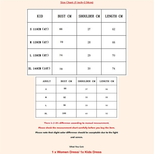 Pudcoco High Quality Mother Daughter Chiffon