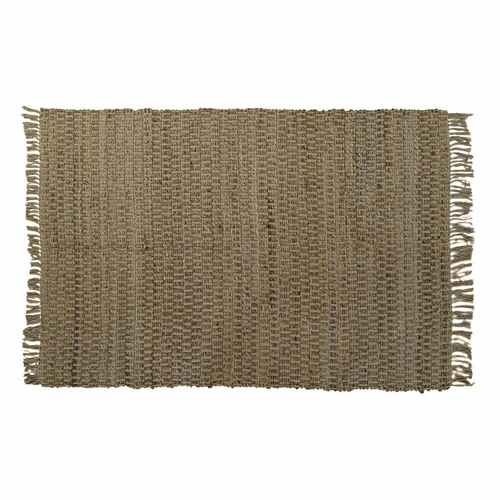 Carpet DKD Home Decor Natural Brown Polyester Cotton Tropical Jute