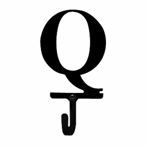 Wrought Iron Letter Q Wall Hook Small