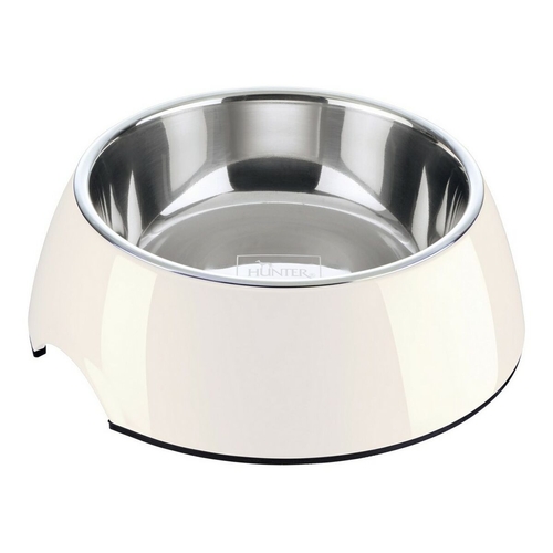 Dog Feeder Hunter Melamin Stainless steel White 160 ml (14,5 x 14,5 x