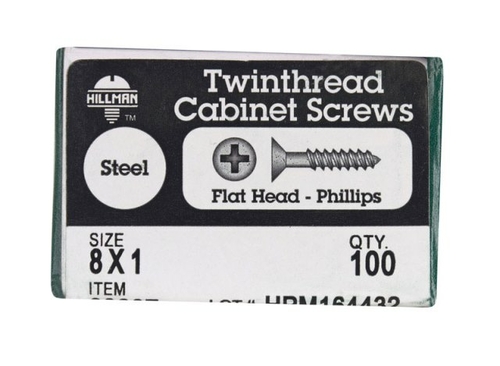 Hillman 39237 8 x 1 in. Twinfast Cabinet Screw