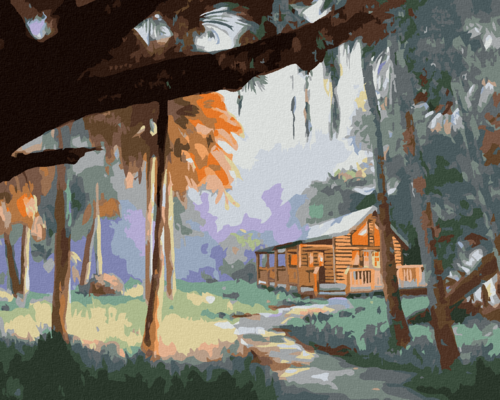 Zuty - Paint by Numbers - COTTAGE IN THE NATURE (D. RUSTY RUST), 40x50