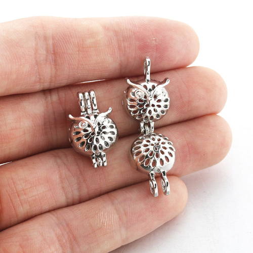 10PCS/Lot Pearls Cage Locket Necklaces Aroma