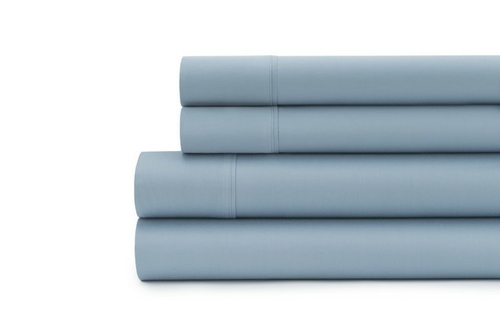 Sobel Westex 300 Thread Count 100-Percent Cotton Sateen Sheet Set  Blu