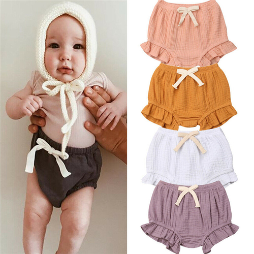 Toddler Baby Boy Girl Solid Shorts 100% Cotton