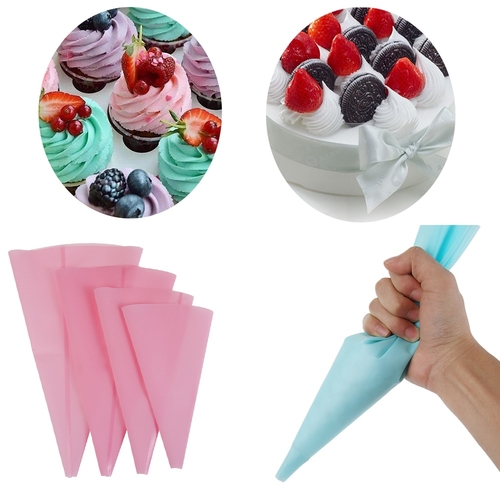 4pcs/set Reusable Silicone Icing Piping Bags Cream