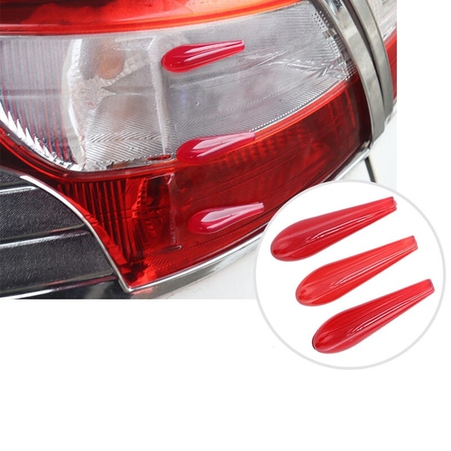 Universal Rubber Car Taillight 3D Sticker Spoiler