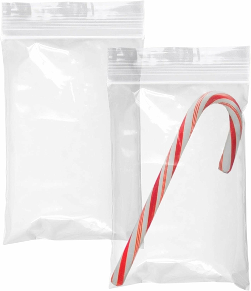 Pack of 1000 Seal Top Bags, Clear 5 x 8. Zipper Bags 5x8 Single Track