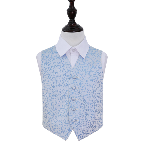 Swirl Waistcoat - Boys - Baby Blue, 28'