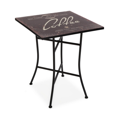 Side table Versa Coffee Vintage Metal Wood (60 x 77 x 60 cm)