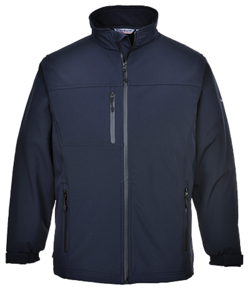 Portwest UTK50 Small 3 Layer Softshell Jacket, Navy - Regular