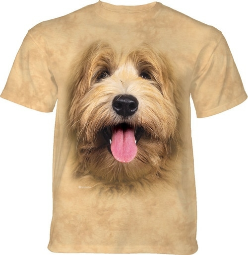 The Mountain 1065696 Tan Big Face Labradoodle Pup Adult Classic Tee - 