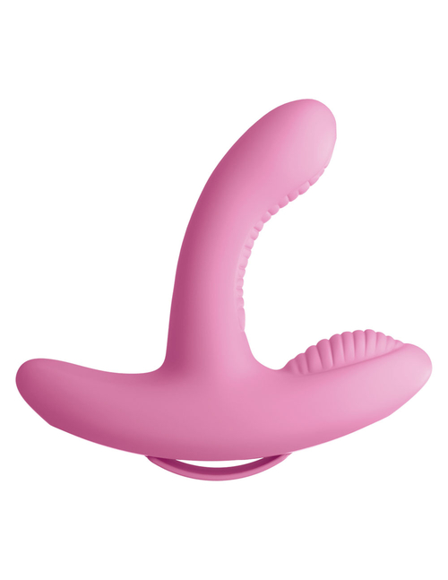 Threesome Rock n' Grind Silicone Vibrator - Pink