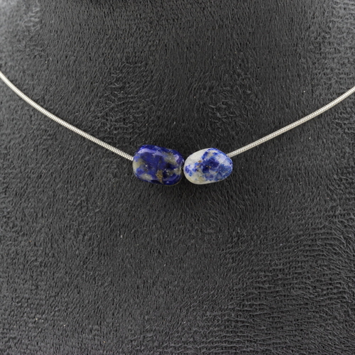 Lapis Lazuli from Pakistan 2 beads necklace.