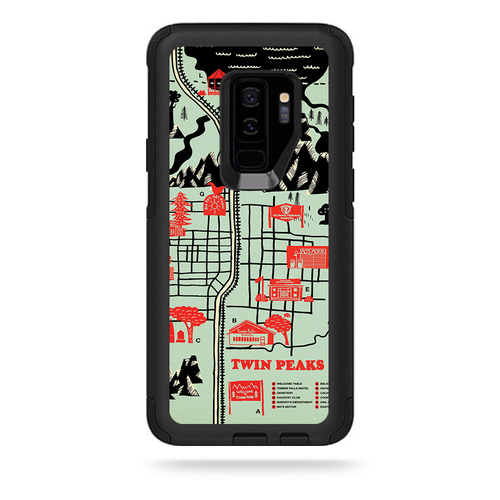 MightySkins OTCSGS9PL-twin peaks map Skin for Otterbox Commuter Samsun