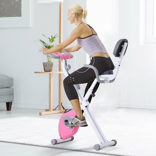 Soozier Indoor Magnetic Upright/ Recumbent Exercise Bike with Tablet