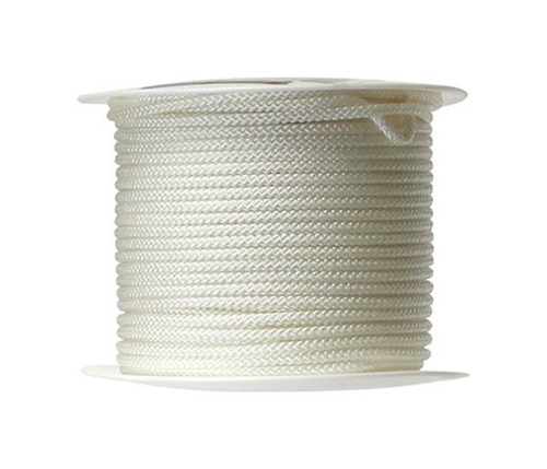 Wellington N7411S0200S Braid Jacket Nylon Cord Spool  White - 0.17 in.