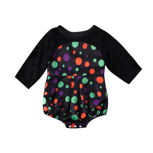 Newborn Baby Girl Polka Dot Hollow Out Bodysuit